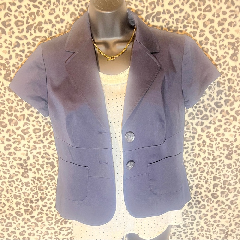 LOFT Women's Short Sleeve Blazer - Blue